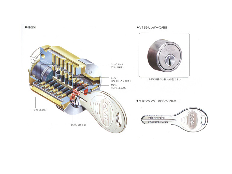 ディンプルキーシリンダー